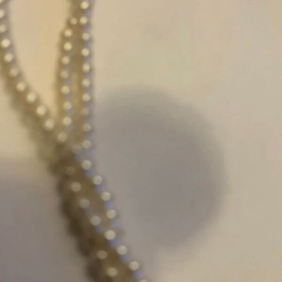 Napier Necklace 3 Strands Pearls and Gold Beads | Color: Gold | Size: 18.5 | - Picture 7 of 9